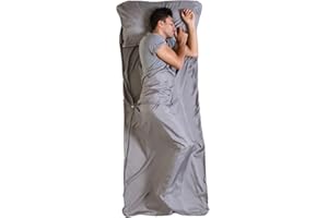 TOUGH OUTDOORS Sleeping Bag Liner - Adult Sleep Sack & Travel Sheets for Hotel - Travel Sleep Sack, Camping Sleeping Bag Liners for Cold Weather