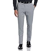 Perry Ellis Portfolio Slim Fit Men's Dress Pants, Flat Front, Stretch Fabric, Soft and Durable Slacks for Men