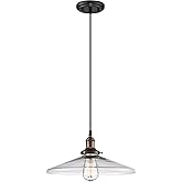 Nuvo Lighting 60/5508 Vintage Incandescent One Light Pendant Angled Clear Glass Rustic Bronze
