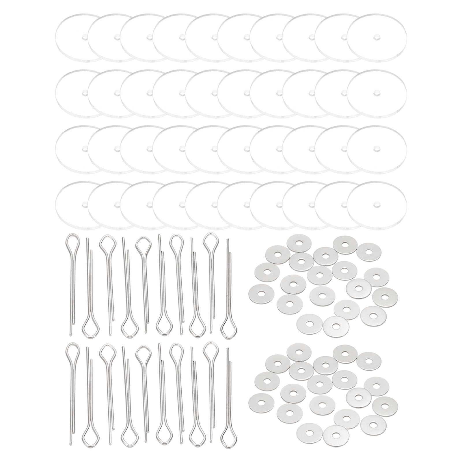 PATIKIL 24mm Doll Joints, 20 Set Removable Cotter Pin Joints Connector and Acrylic Tray for Bear Limbs Making Head Joints DIY Crafts Accessories