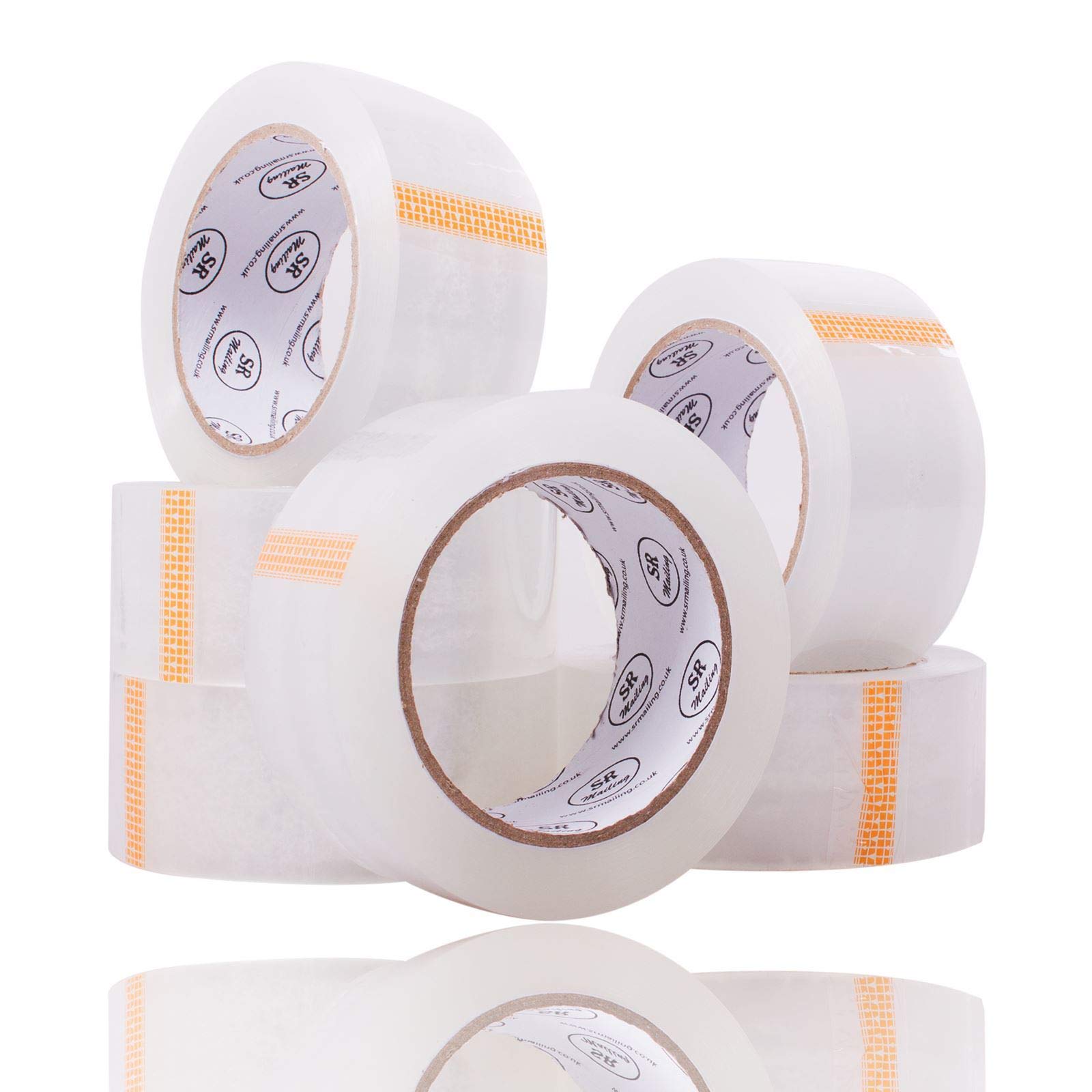 6X Rolls Tape 48mmx91M (100yards) Strong and Long General Purpose Transparent Clear Packaging Tape