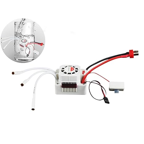 Crazepony-UK 3650 3660 3665 Waterproof 60A ESC Electronic Speed Controller for 1/10 RC Car