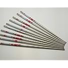 10 Pcs (5 Pairs) High Quality Rose Design Silver Stainless Steel Chopsticks
