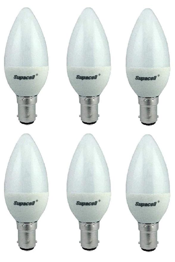 Supacell LED Candle Bulbs PACK OF 6 B15 / SBC/Small Cap