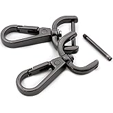 Detachable Swivel Hooks Snap Hook, 4 PCS for Purses Push Gate Lobster Clasps Fashion Clips Purse Making (Gunmetal,3/5")
