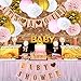 Baby Shower Decorations for Girl - IT´S A GIRL & BABY SHOWER BANNER, Garland Tassel Banner Tissue Paper Flower Pom Poms Paper Honeycomb Balls Paper Lanterns Pink/White/Gold/Cream Party Decor + 5 GAMES