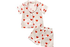 Nokpsedcb Toddler Girl Cute Long Sleeve Button Down Pajamas Set Lounge Set Sleepwear Nightwear