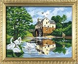 E-onelife Diy Oil Painting, Paint By Number Kits For Children, Chom Pleasant Diy Digital Oil Painting With Wooden Frame