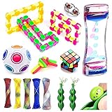 Fidget Toys Bundle Sensory Toys Set-16 Pack Stress Relief Fidget Hand Toys for Kids and Adults Squeeze Widget Therapy Toys for ADHD Autism Anxiety Small Toys Assortment