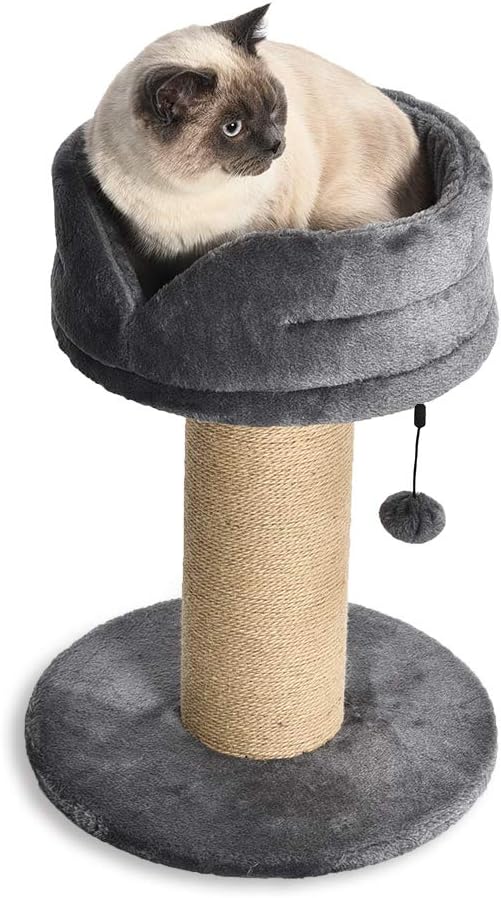 AmazonBasics Large Cat Scratching Post Tree Tower with Platform Bed