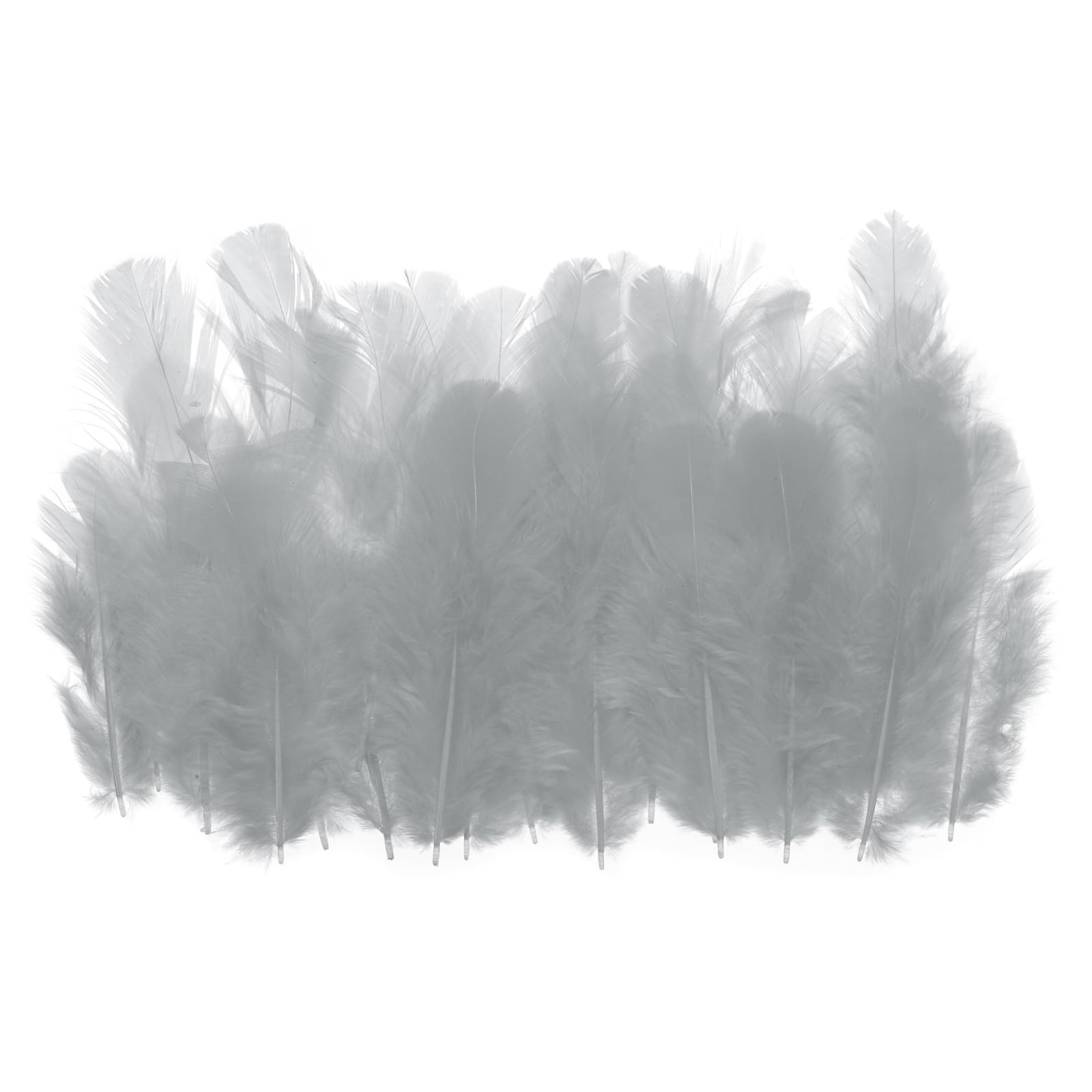 PATIKIL 1.5-3 Inch Saddle Hackle Rooster Feather, 300 Pcs Bulk Natural Feathers Fluffy Craft Feathers for Dream Catcher Earrings Pendant, Gray