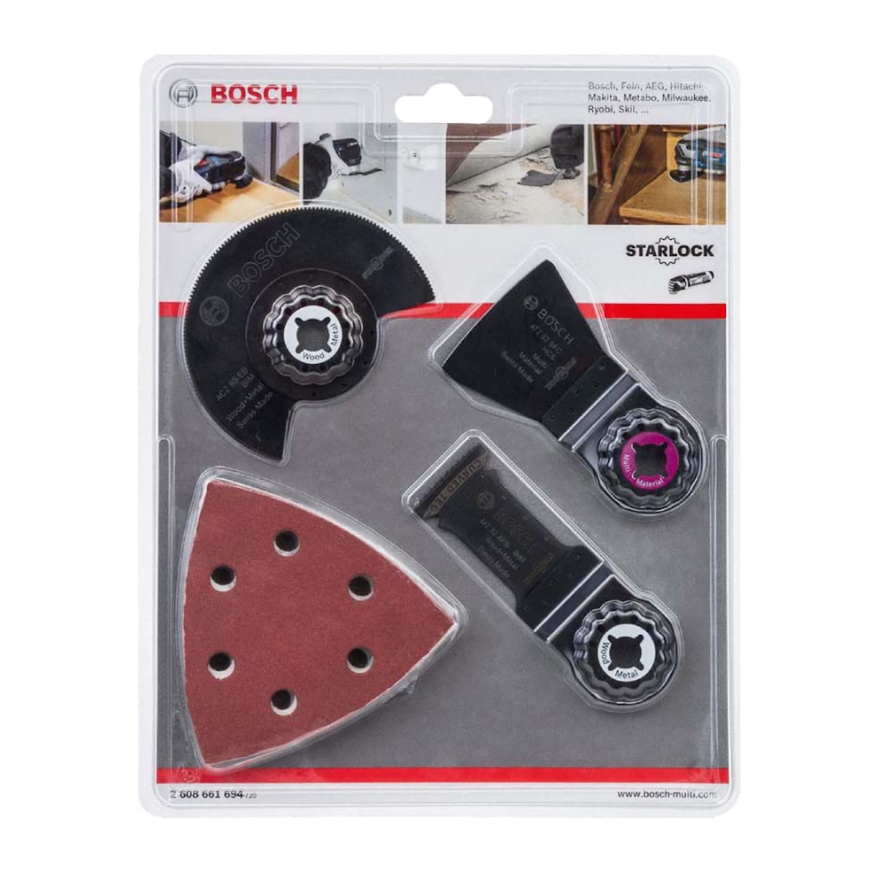 Bosch 13-piece Universal Starlock Set (sawing, sanding, scraping for wood and metal, accessory for starlock multitool)