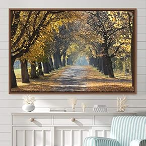 signwin Framed Canvas Wall Art Rustic Woods Brown...