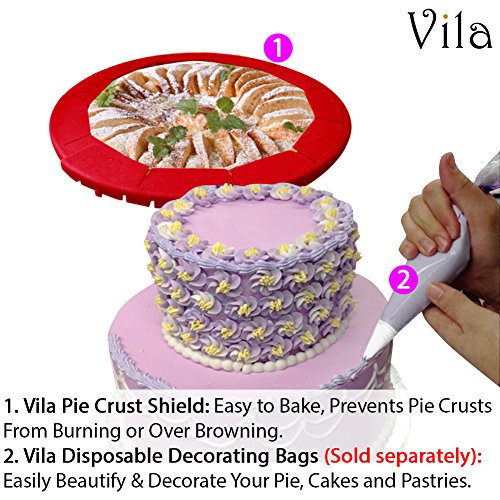 Reusable Silicone Pie Crust Shield - No-Burn, No-Mess, Perfect Pies - Adjustable and Reusable - Fits 9"-12" Pie Plates - Easy to Store, Easy to Clean - 100% Safe to use - Made of Sturdy Material - Thumbnail 5