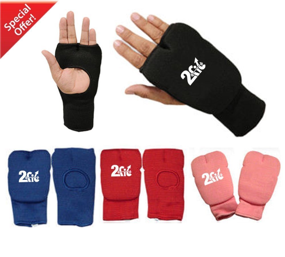 2Fit Karate Mitts Elasticated Cotton Martial Arts Boxing MMA Training