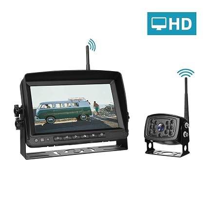 Hornbill Wireless Backup Camera With Monitor System For Rv Rearview Reversing Back Camera No Interface Ip69 Waterproof Big 7 Wireless Monitor For