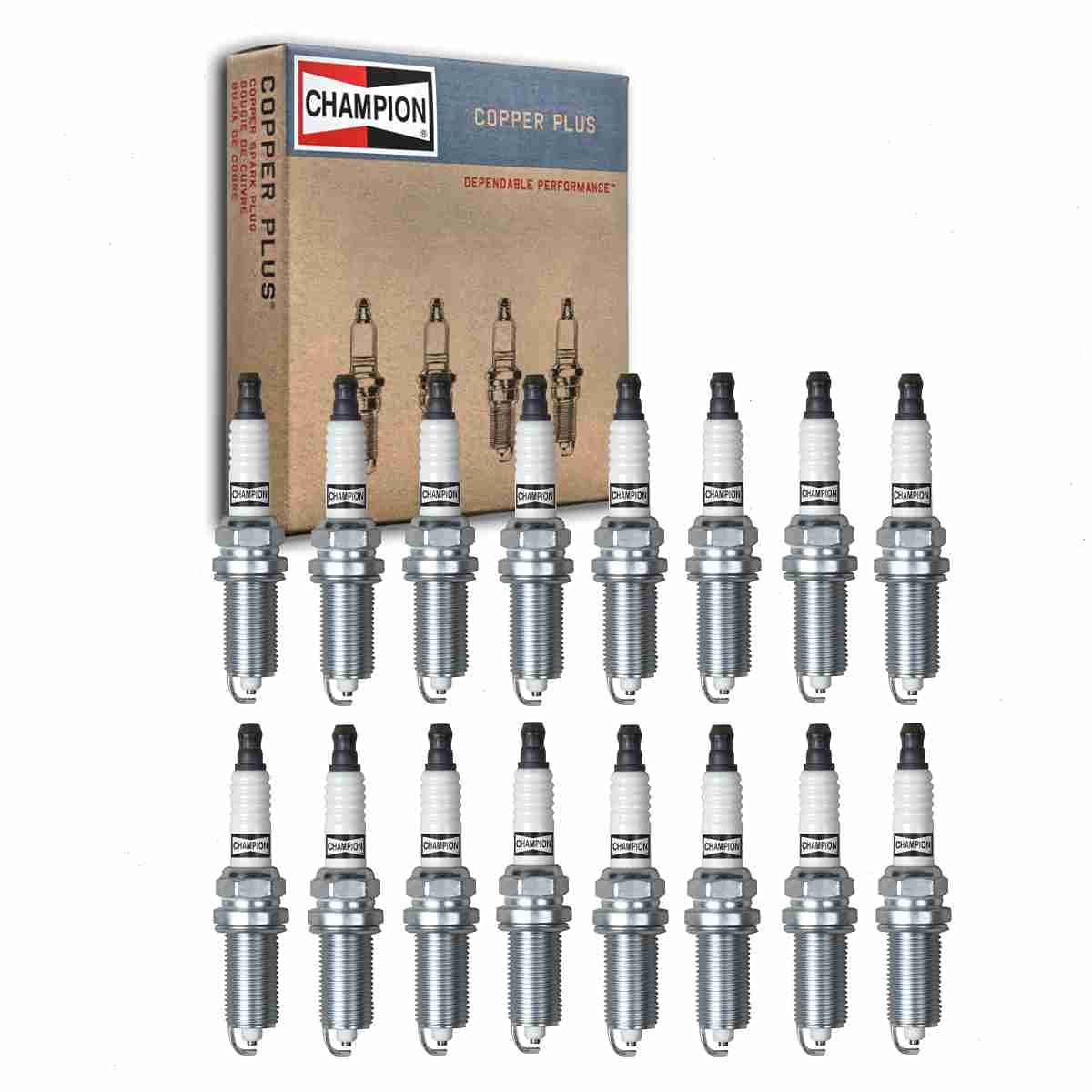 16 pc Champion Copper Plus Spark Plugs compatible