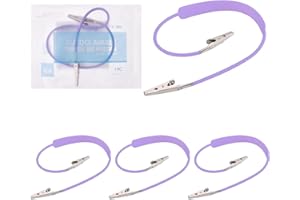 Pack of 4 Bags OneMed Dental Bib Clips Autoclavable Silicone Bib Holders Clips Individually Wrapped for Napkin Towel Tattoo P