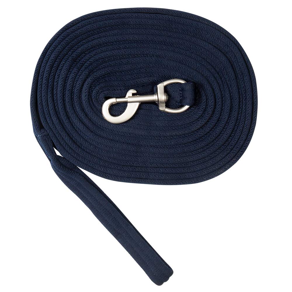 PFIFF 101196 Soft Sheet Lunge Line with Swivel Carabiner Hook Approx. 8.20 m Blue