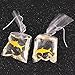 Afco Lovely Diary Funny Goldfish Water Bag Dangle Hook Earrings Girl Charm #1