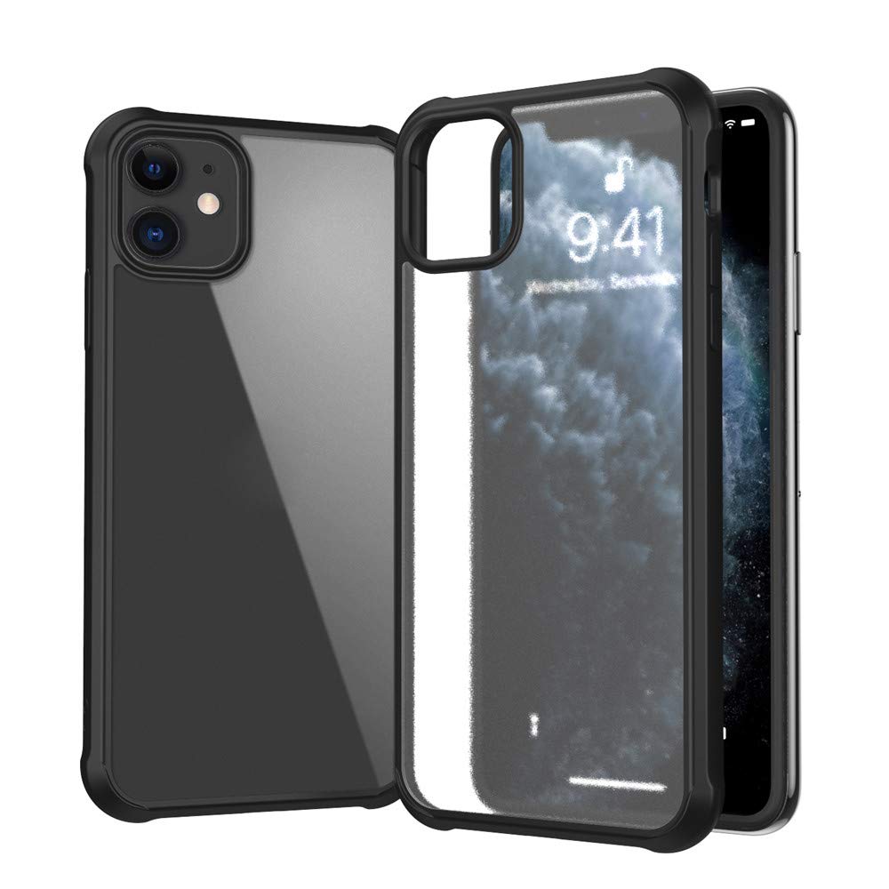 Tukcherry Custodia iPhone 11, Cover iPhone 11 TPU Morbido iPhone 11 Bumper Cover Anti-Graffio Antiurto Custodia Protettiva Case per iPhone 11-6.1 Pollici (iPhone 11 Black)