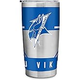 Rico Industries NCAA Elizabeth City State Vikings Standard 20oz Stainless Steel Tumbler with Lid - Great For Coffee, Tea, Water or Cocktails