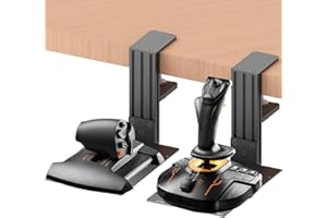 BUJ Universal Desk Mount Compatible with Logitech X56, X52, X52 Pro, Thrustmaster SimTask Farmstick, T - Flight Hotas One, T - Flight Hotas 4, T - Flight Hotas X, T16000M FCS Hotas, TCA Officer Pack, Sol - R2 HOSA