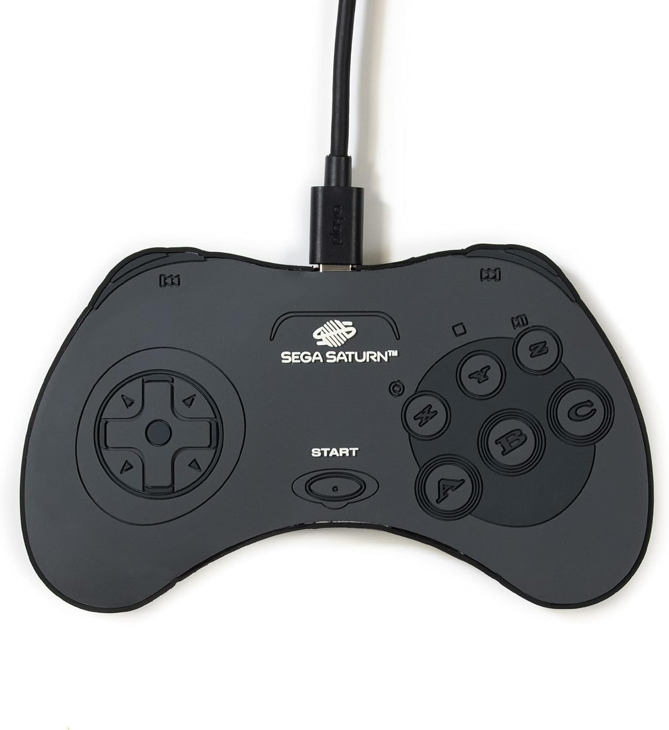 Numskull Official SEGA Saturn Controller Wireless Charger Pad - 10W Fast Qi Charger for all Qi Wireless devices