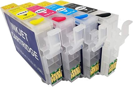 F Ink Cartouche D Encre Rechargeable Vide Compatible Avec Les Cartouches D Encre Epson 29 Ou 29xl 4 Couleurs T2991 Noir T2992 Cyan T2993 Magenta T2994 Jaune Amazon Fr Fournitures De Bureau