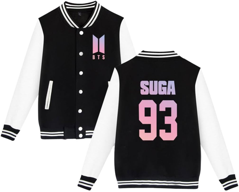 Kpop BTS Love Yourself Her Baseball Jacket Uniform Suga Jin Jimin Jung Kook Sweatshirt Sweater Coat