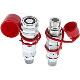 Jeimgrso Male Female Hydraulic Quick Coupler Kit AT312876 KV11305 Compatible with John Deere 310G 240 110 210K 324J 323D CT322