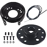 VCUJSUC 4.5" Rear Drum Brake Band Cable Kit with Sprocket Hub Adapter 1" Bore 1/4" Keyway For Go Kart Cart Drift Trike Mini Bike Dune Buggy Quad ATV For Predator 212cc 196cc 5.5hp 6.5hp Parts