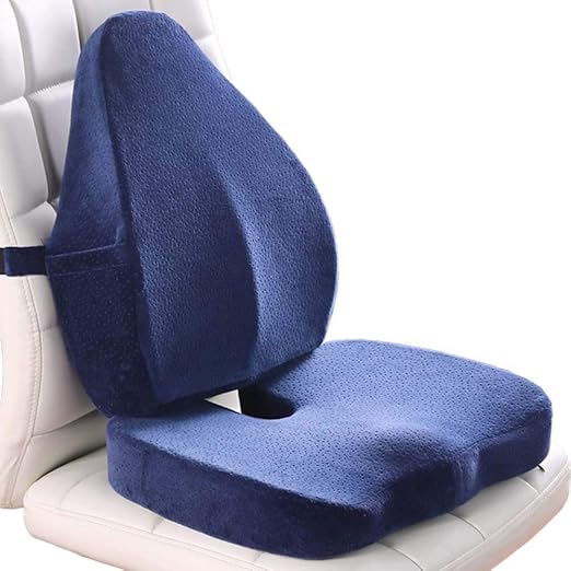 Xny Seat Cushion For Office Chair Memory Foam Car Seat Cushion Coccyx Orthopedic Seat Cushion With 3d Mesh Lumbar Support Pillow For Office Chair Car Seat Amazon Co Uk Kitchen Home