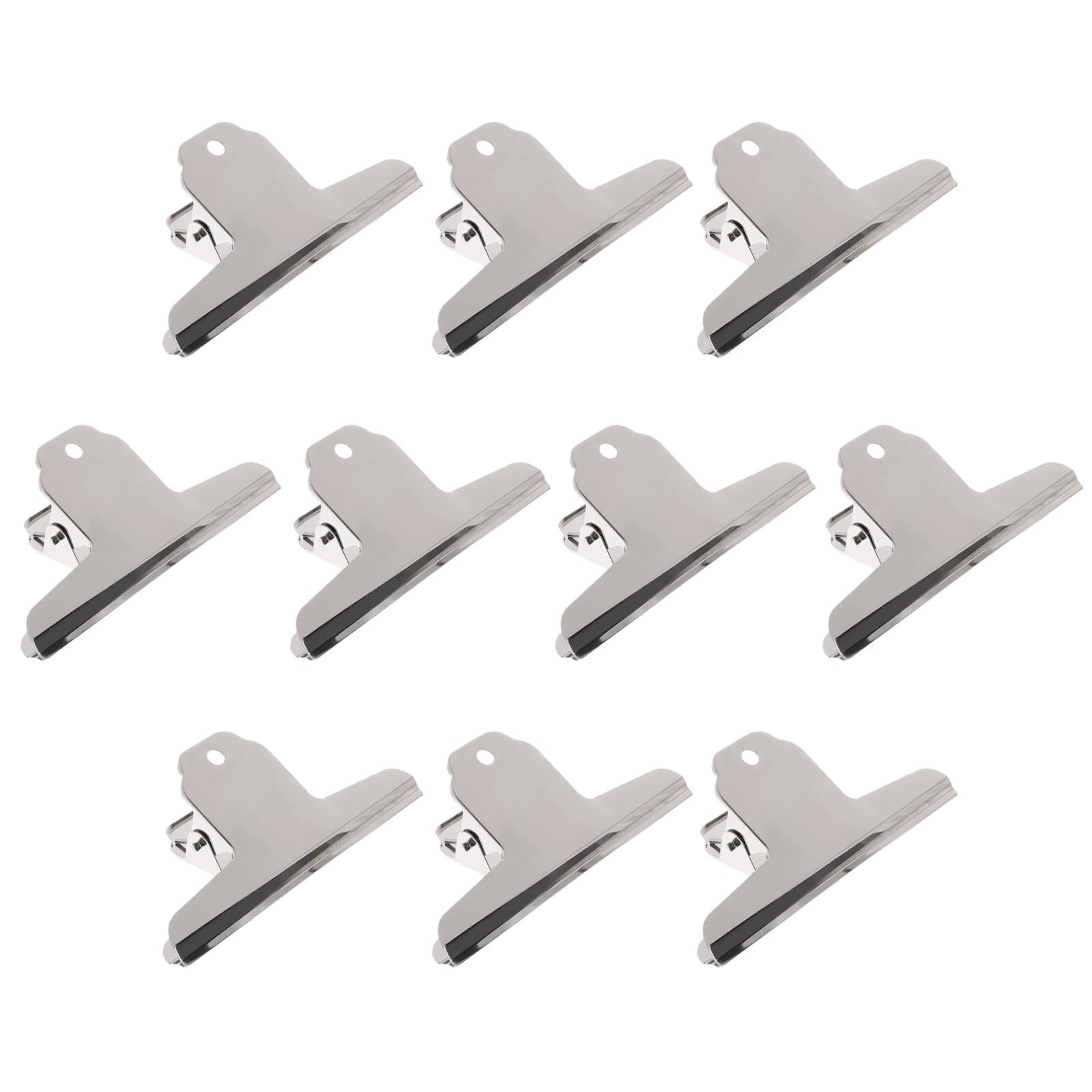 Qualsen Bulldog Clips 75MM Large - Metal Binder Clips for Labels, Pictures, Documents, Photos (10 Pack)