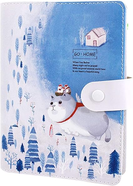 Amazon Van Caro A6ジャーナル ミスターキャット ノートブック ダイアリー ノートパッド フェイクレザーカバー付き One Size ノート 文房具 オフィス用品