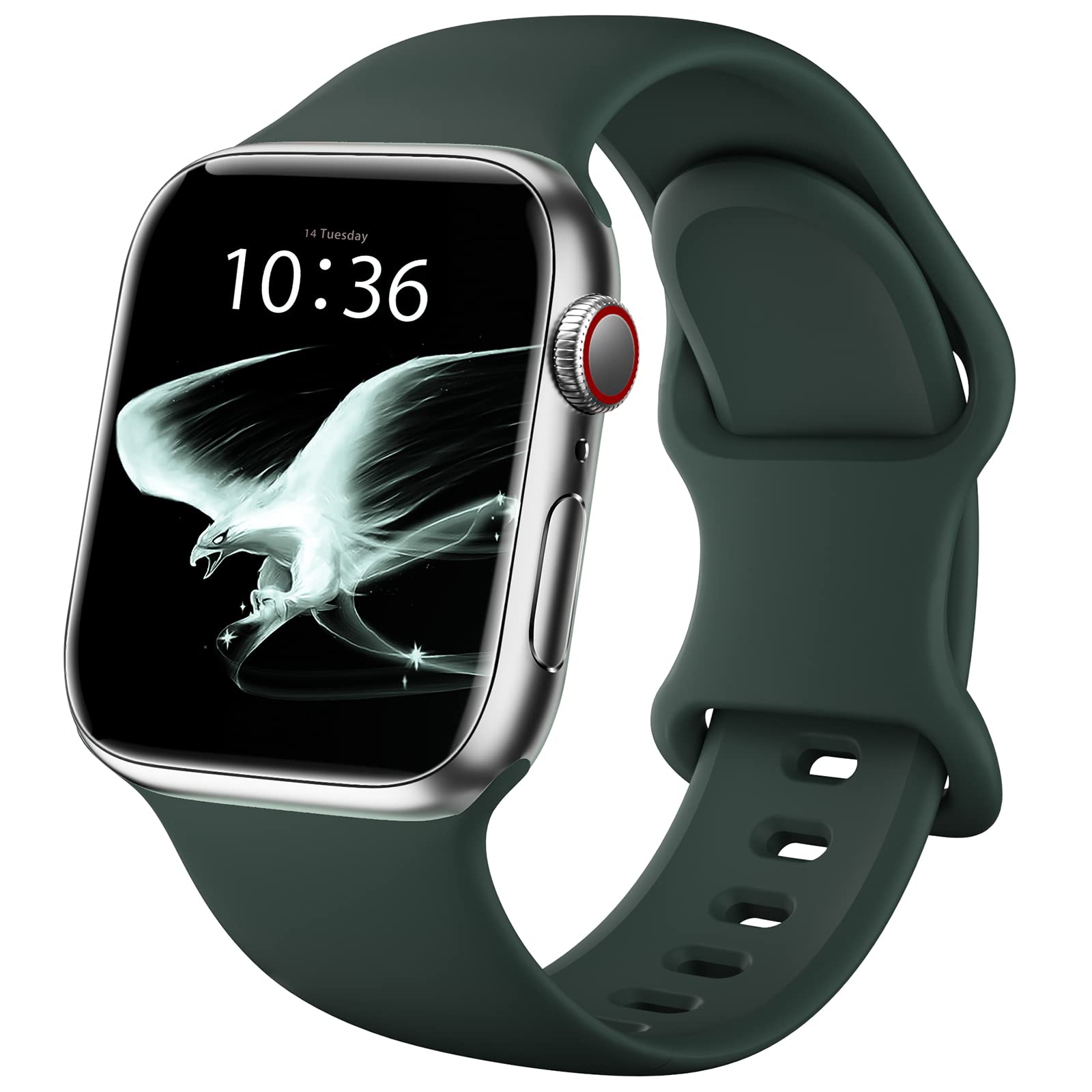 DigiHero Straps Compatible with Apple Watch Strap 40mm 42mm 44mm 41mm 45mm 46mm 38mm, Silicone Sport Replacement Strap for iWatch Series 11 10 9 8 7 6 5 4, SE 3 2 1 Women Men, Olive