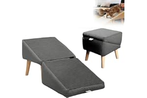 DBXOKK Split Ottoman Dog Ramp,Folding Dog Stairs,All in One Lightweight Folding Pet Ramps Stairs for Couch Bed Pet Steps Larg