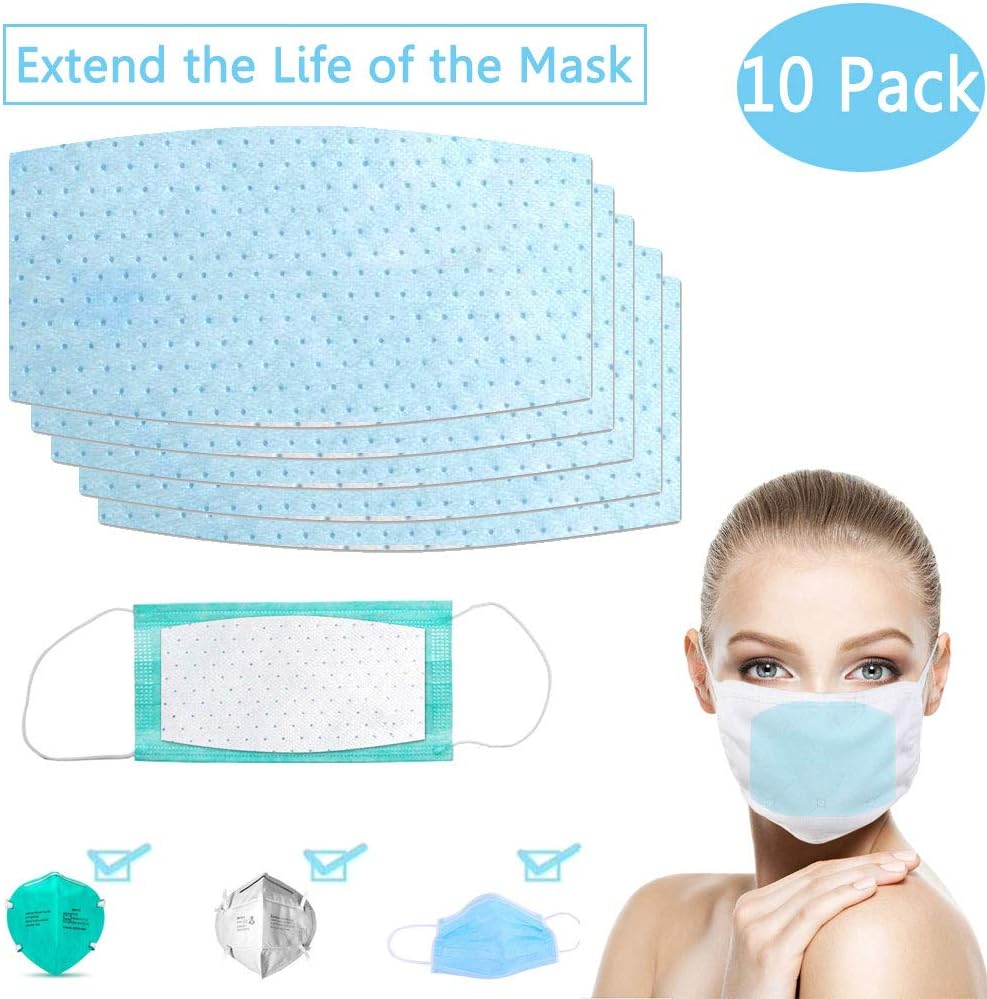 PM2.5 N95 Activated Carbon Filter Face Mask Breathing Insert Protective and Extend the Life of Mask Respirator (Square)