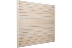 WISDOMFUR 4-Pack Heavy-Duty PVC Slatwall Panels – 12" x 48" Wood Grain Wall Organizer for Garage, Workshop, Retail Display & Storage Systems – Waterproof & Impact-Resistant