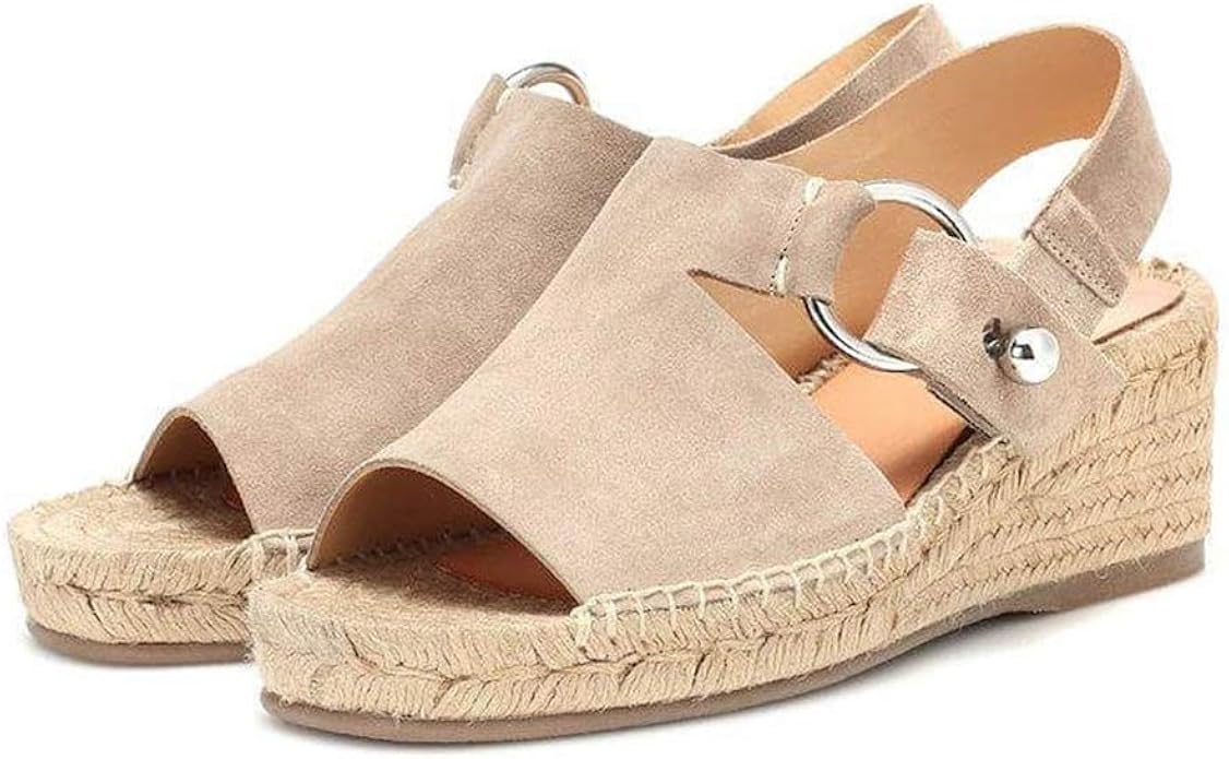 peep toe slingback espadrille platform sandals