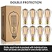 ST64 Vintage Edison Light Bulbs Dimmable 60W/110V E26/E27 Base Replacement Bulbs for Wall Sconces Lights, Pendant Light, Amber Warm & Squirrel Cage Filament Antique Light Bulb for Home Decor (8 Pack)