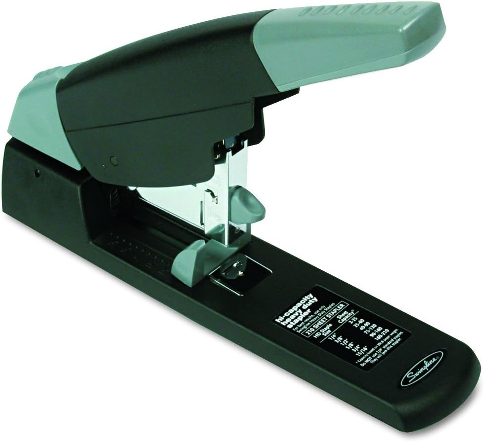 Swingline Heavy-Duty Stapler, LightTouch, 120 Sheet Capacity, Gray (90010) : Heavy Duty Desk Staplers : Office Products
