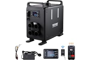 VEVOR 8KW Diesel Air Heater, 12V/24V All in One, Bluetooth APP Control, Remote Control and Display Screen, CO Alarm, Fast Hea