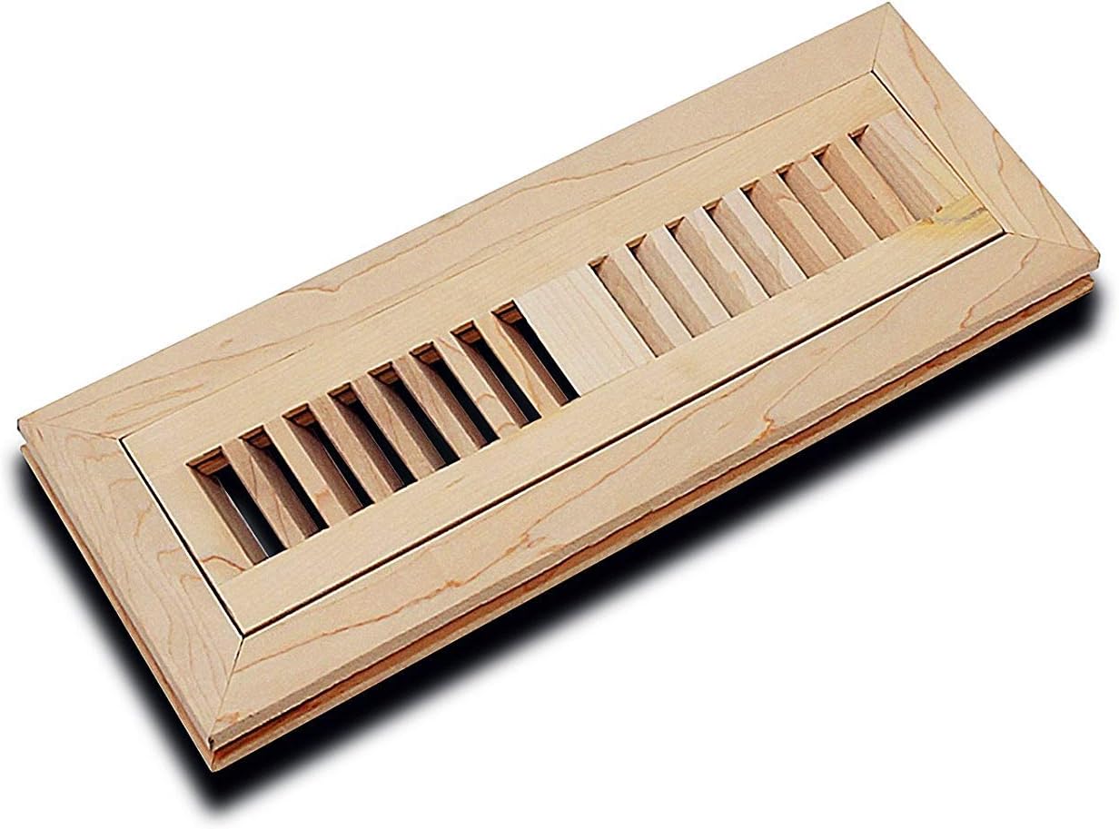 Welland 2 Inch By 10 Inch Maple Flush Mount Vents With Frame