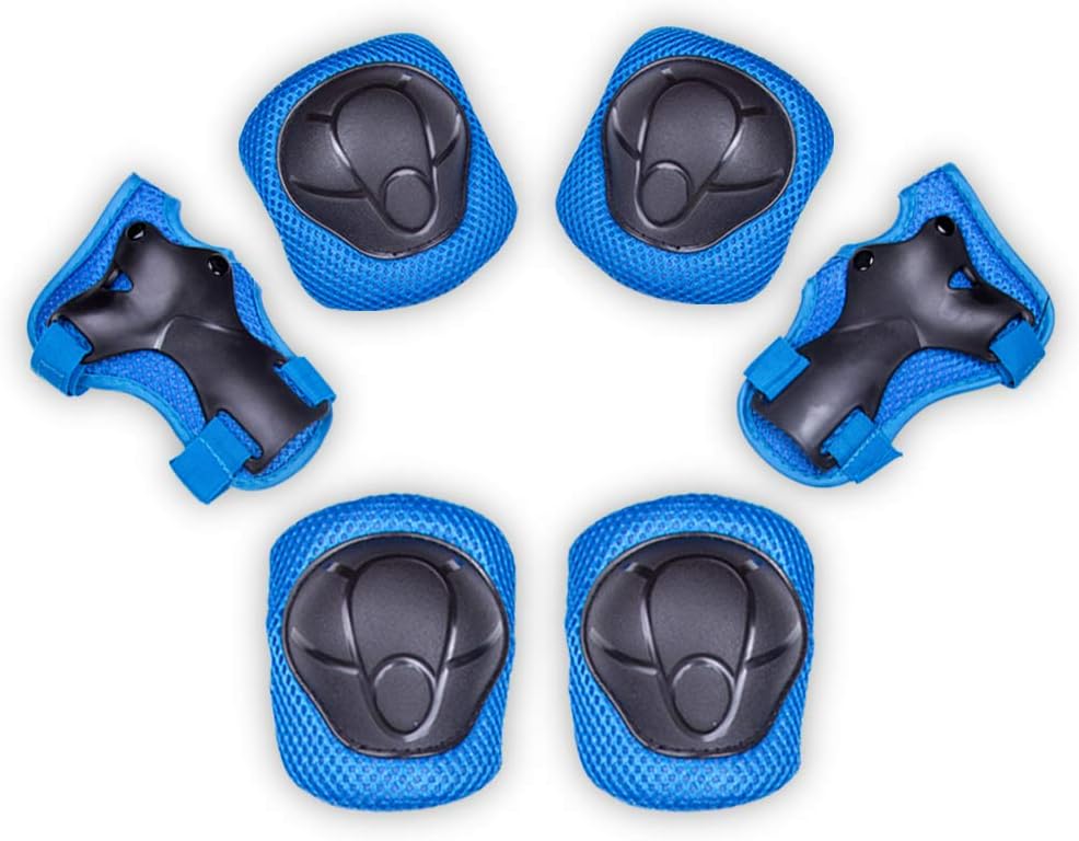 HOCALISS Knee Pads for Kids Kneepads and Elbow Pads Kids Protective Gear Set Toddler Knee Pads and Elbow Pads Wrist Guards for Skates Skateboard Inline Skating Cycling Bike Rollerblading Scooter : Sports & Outdoors