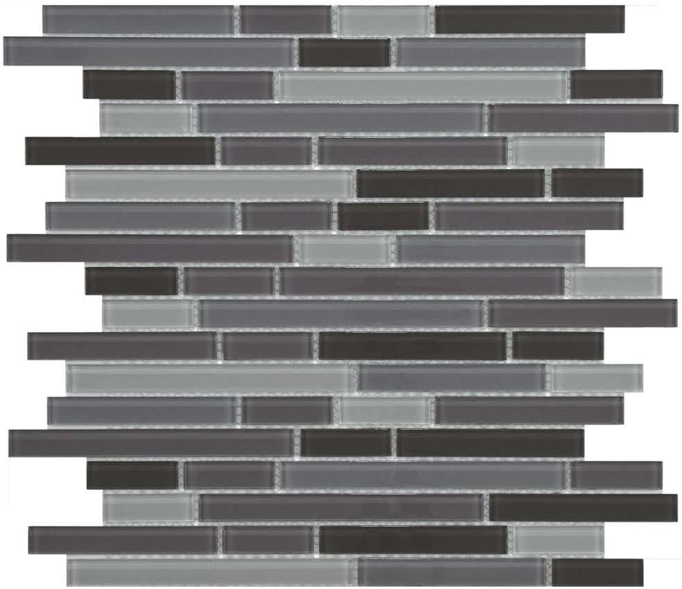Merola Tile Spectrum Piano Regalia 11-3/4 in. x 11-3/4 in. Glass Mosaic Wall Tile