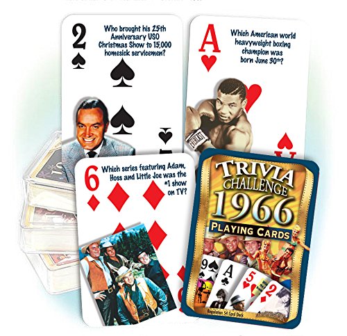 Flickback 1966 Trivia Playing Cards: Birthday Gift