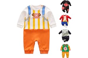 RELABTABY Newborn Baby Boys Girls Anime Romper Cotton Long Sleeve Infant Cosplay Costume Jumpsuit Outfit