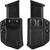 Aecktech 2 Pack Universal Mag Carrier IWB/OWB Magazine Holster Fits: 9mm/.40 Double/Single Stack|.45ACP Double/Single Stack,for Right & Left Hand Ambidextrous Concealed Carry