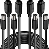 Hyamass 4Pc Wii Gamecube Controller Extension Cable for Gamecube Wii, 6.6ft | Durable, Shielded Wires Stable Signal, Daisy-Chain Compatible, Extender Cord for Wii/Gamecube Controllers, No Adapter &amp; Setup